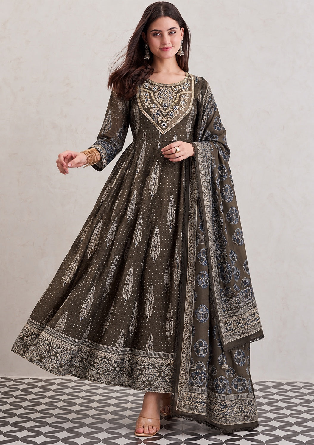 Noor Heritage Anarkali Set