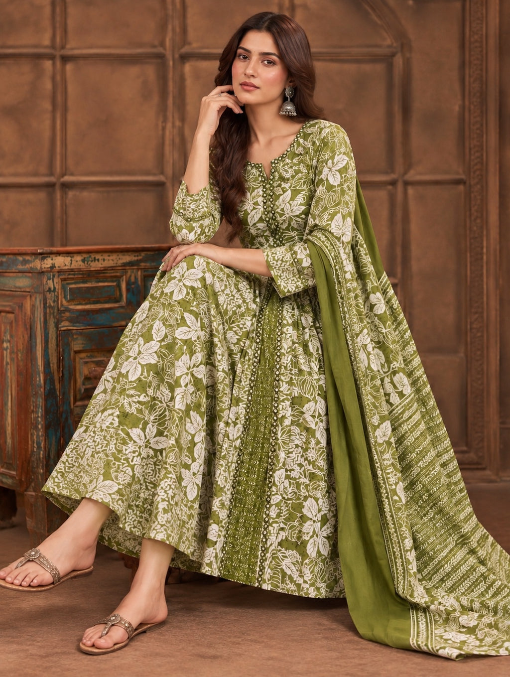 Vanya Bloom Front-Slit Anarkali Set