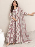 Inaya Heritage Print Front-Slit Anarkali Set