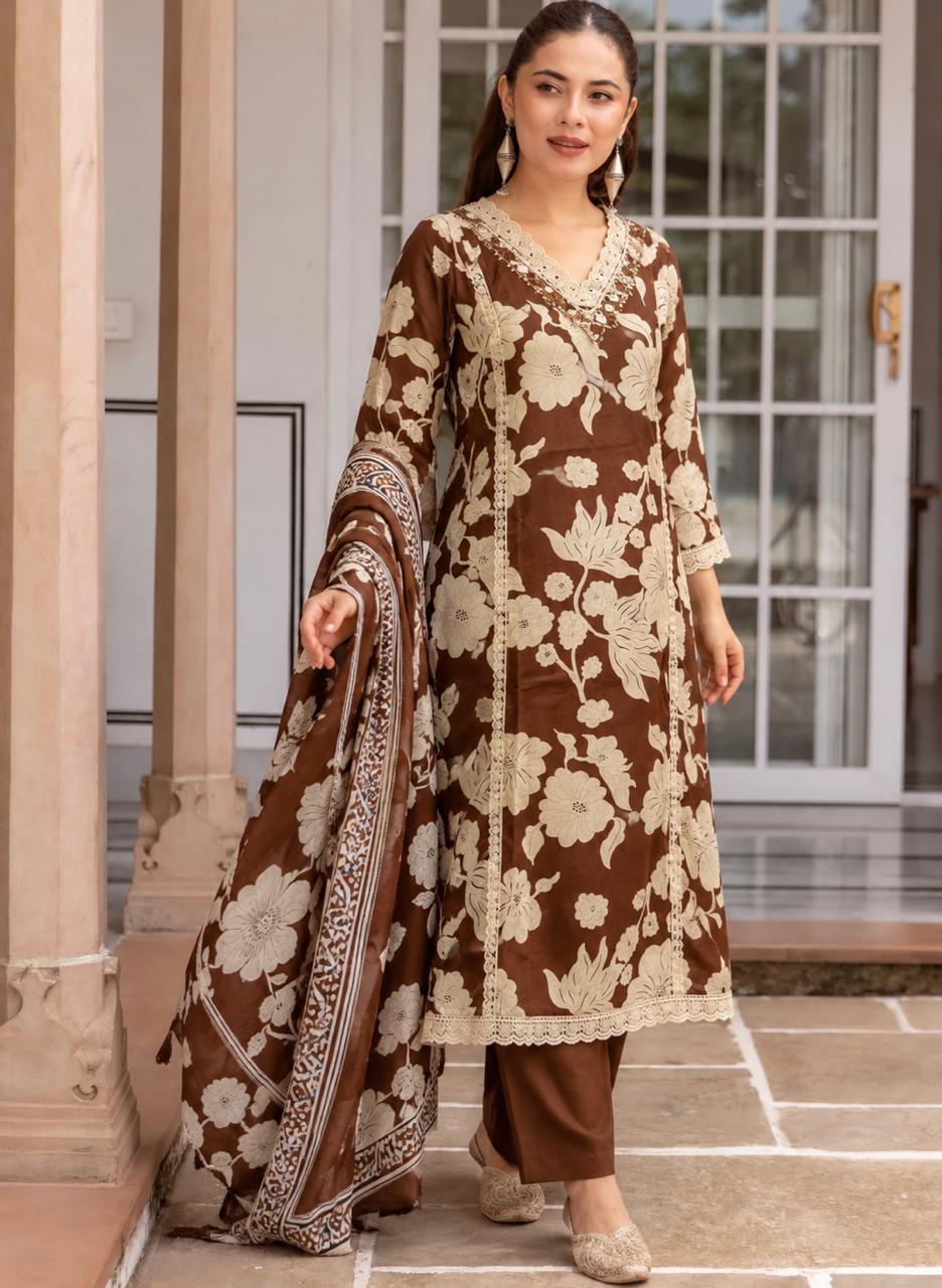 Meadow Bloom Three-Piece Kurta Set