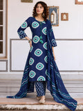 Evileye Motif Three-Piece Kurta Set
