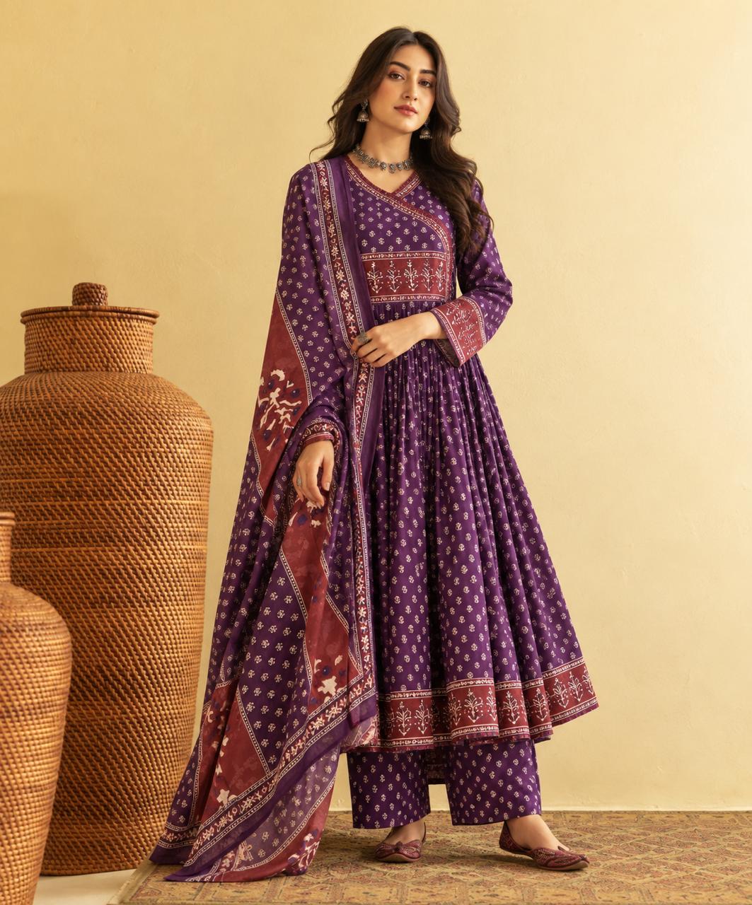 Noor-e-Zar Printed Anarkali Set
