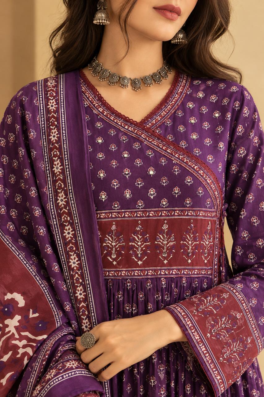 Noor-e-Zar Printed Anarkali Set