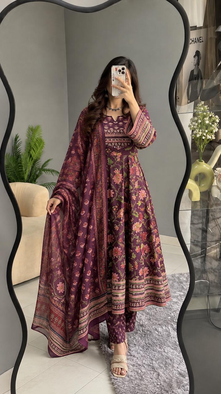 Meher Floral Heritage Anarkali Set