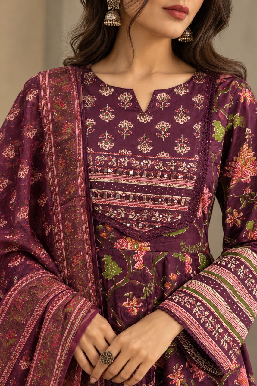 Meher Floral Heritage Anarkali Set