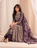 Violet Chevron Statement Suit Set