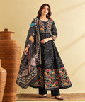 Midnight Garden Floral Anarkali Set