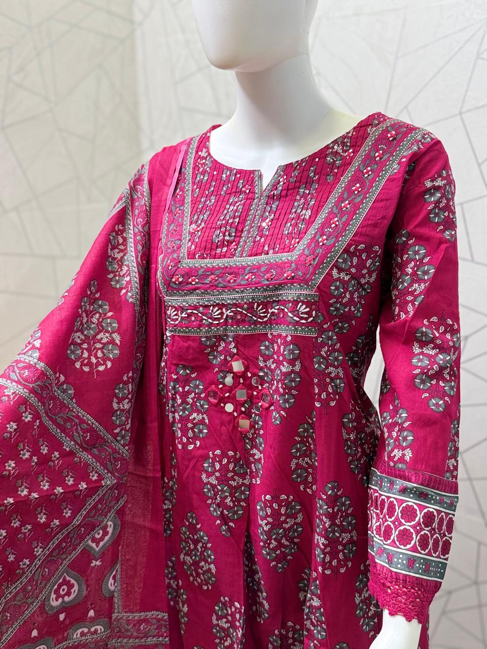 Rangrez Floral Anarkali Suit Set