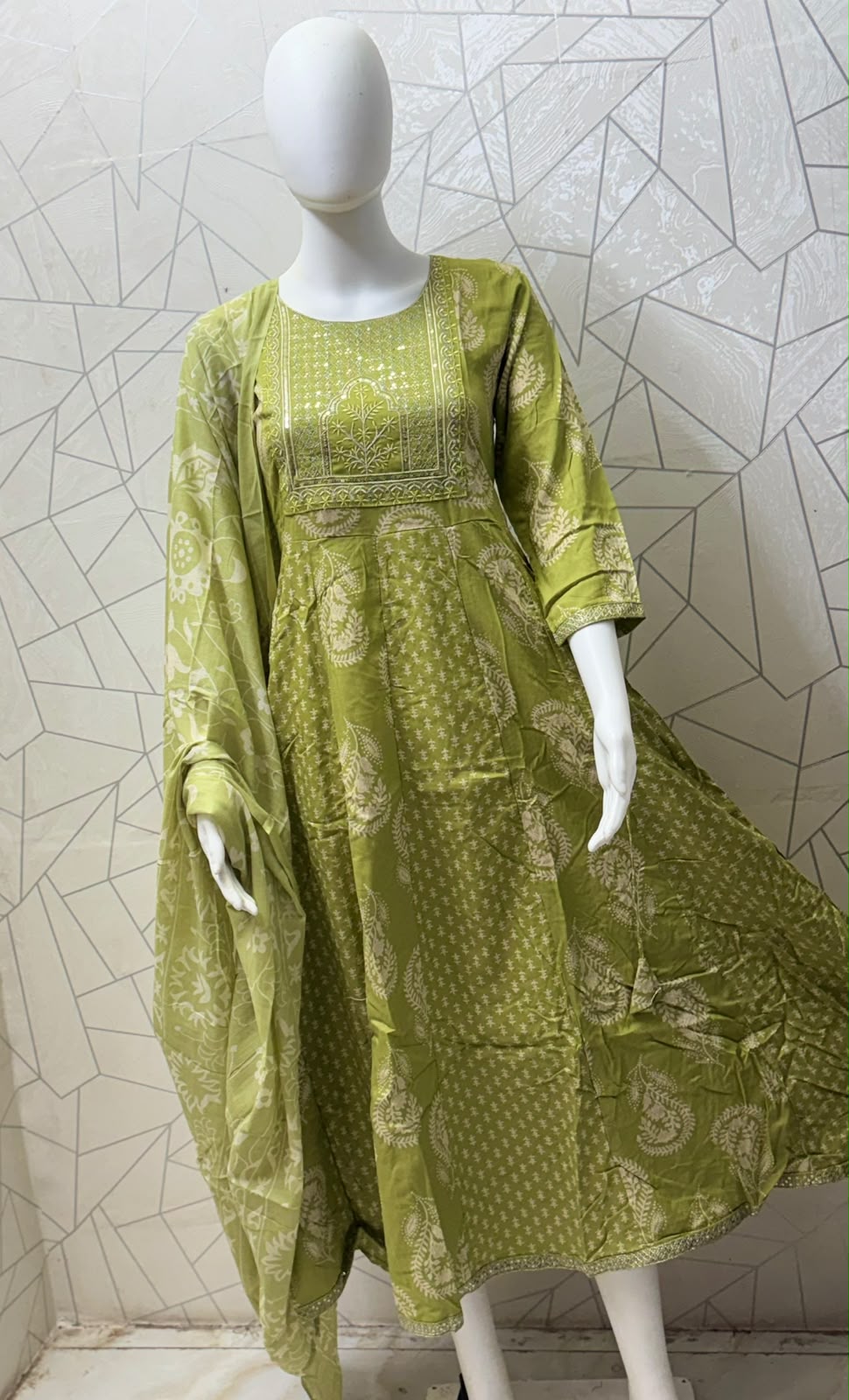 Gulnaar Floral Anarkali Set