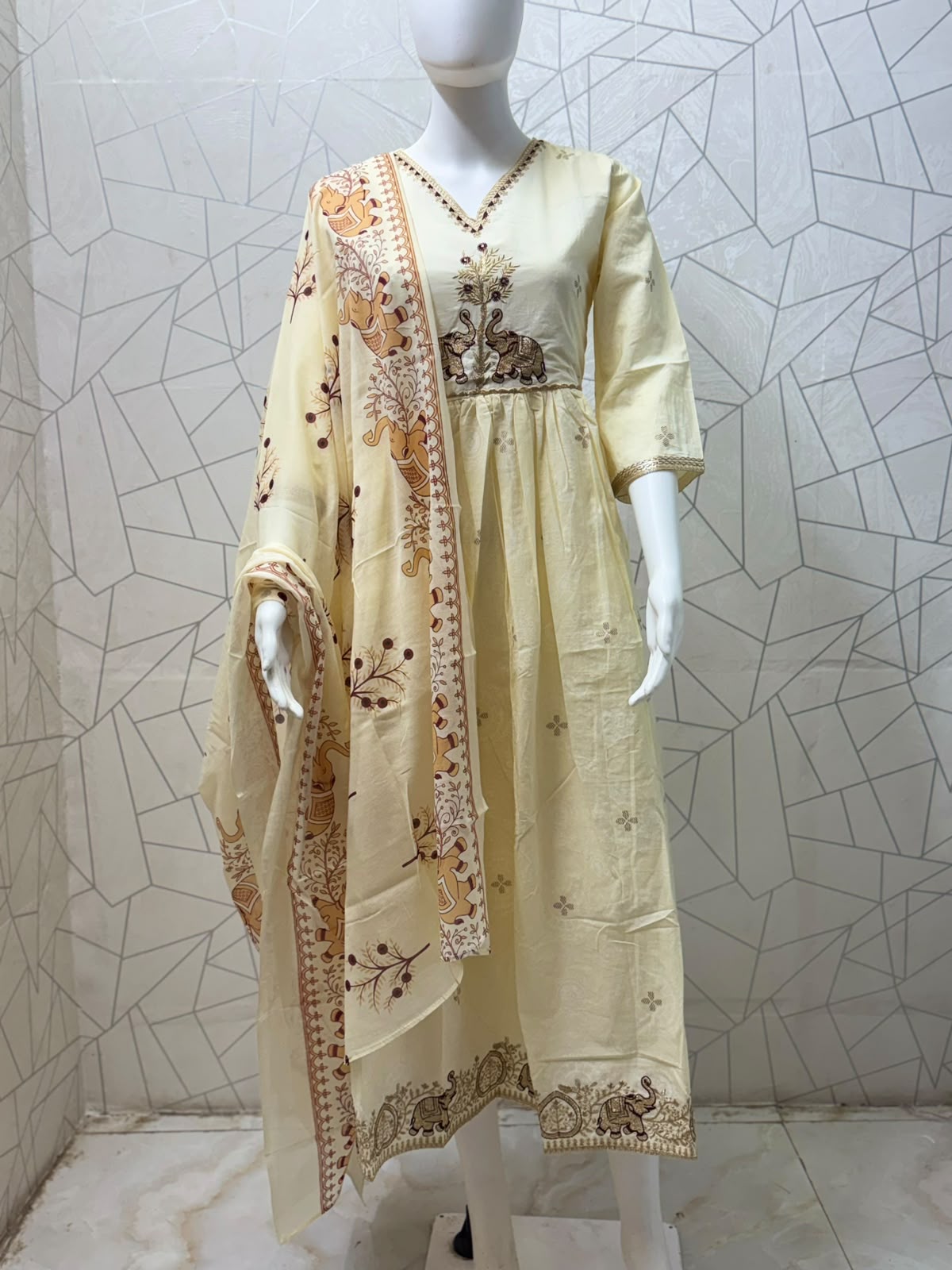 Hira Folk Charm Anarkali Set