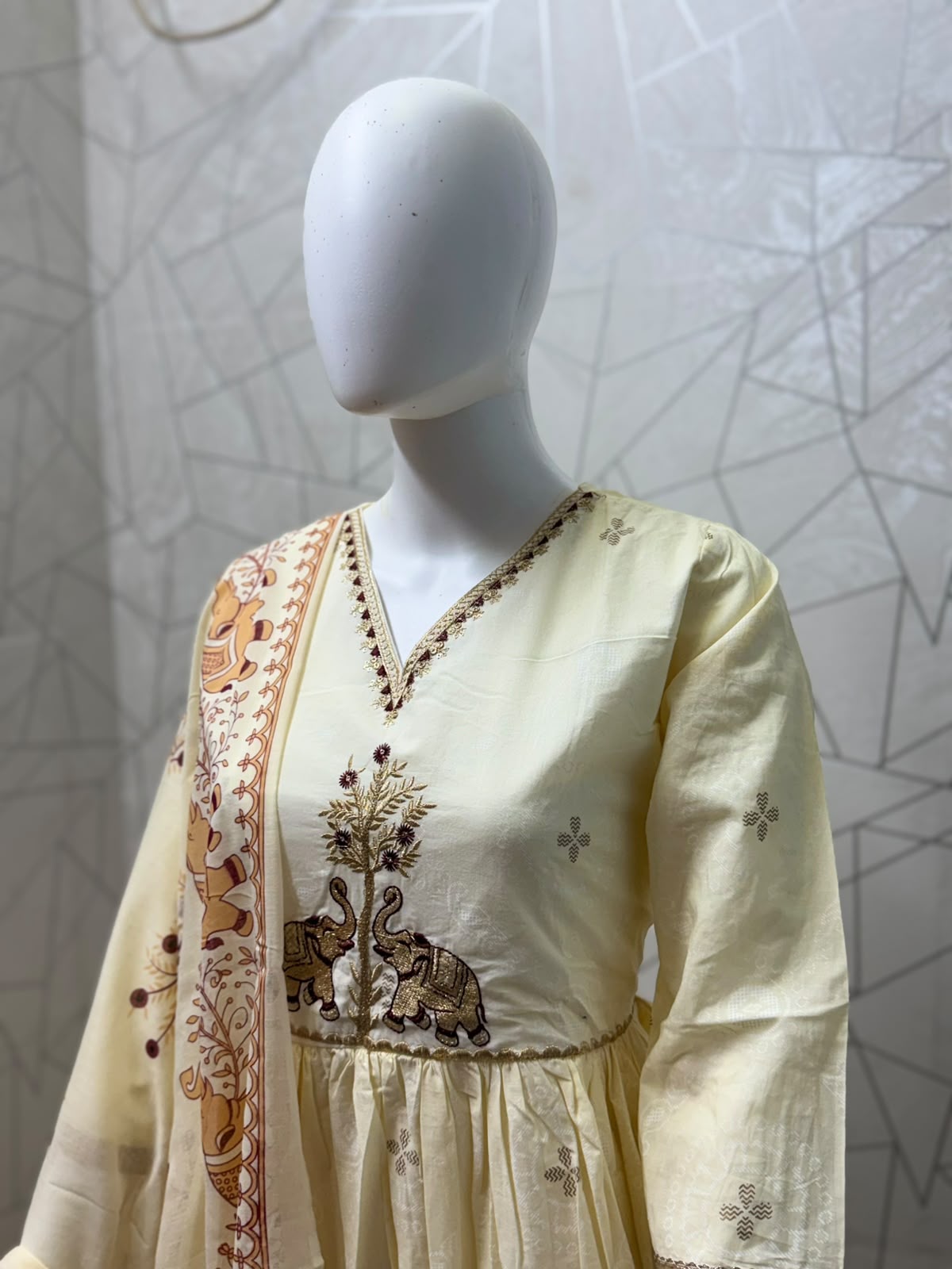 Hira Folk Charm Anarkali Set