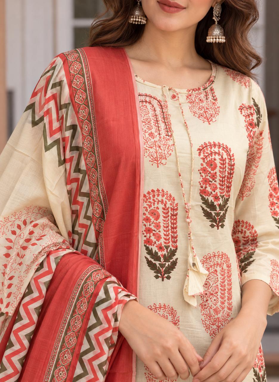 Heritage Trail Three-Piece Kurta Set