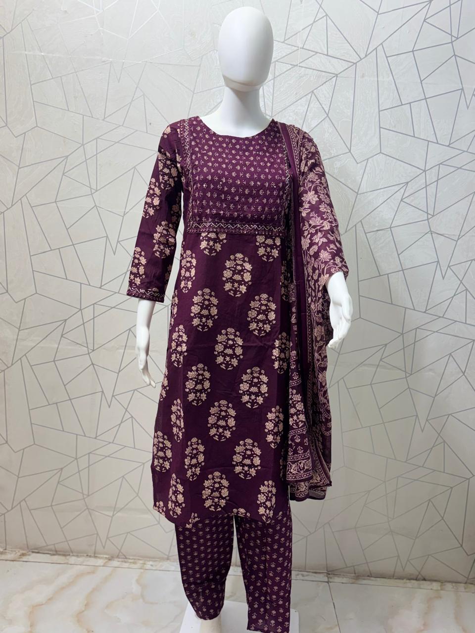 Floral Keepsake Three-Piece Kurta Set