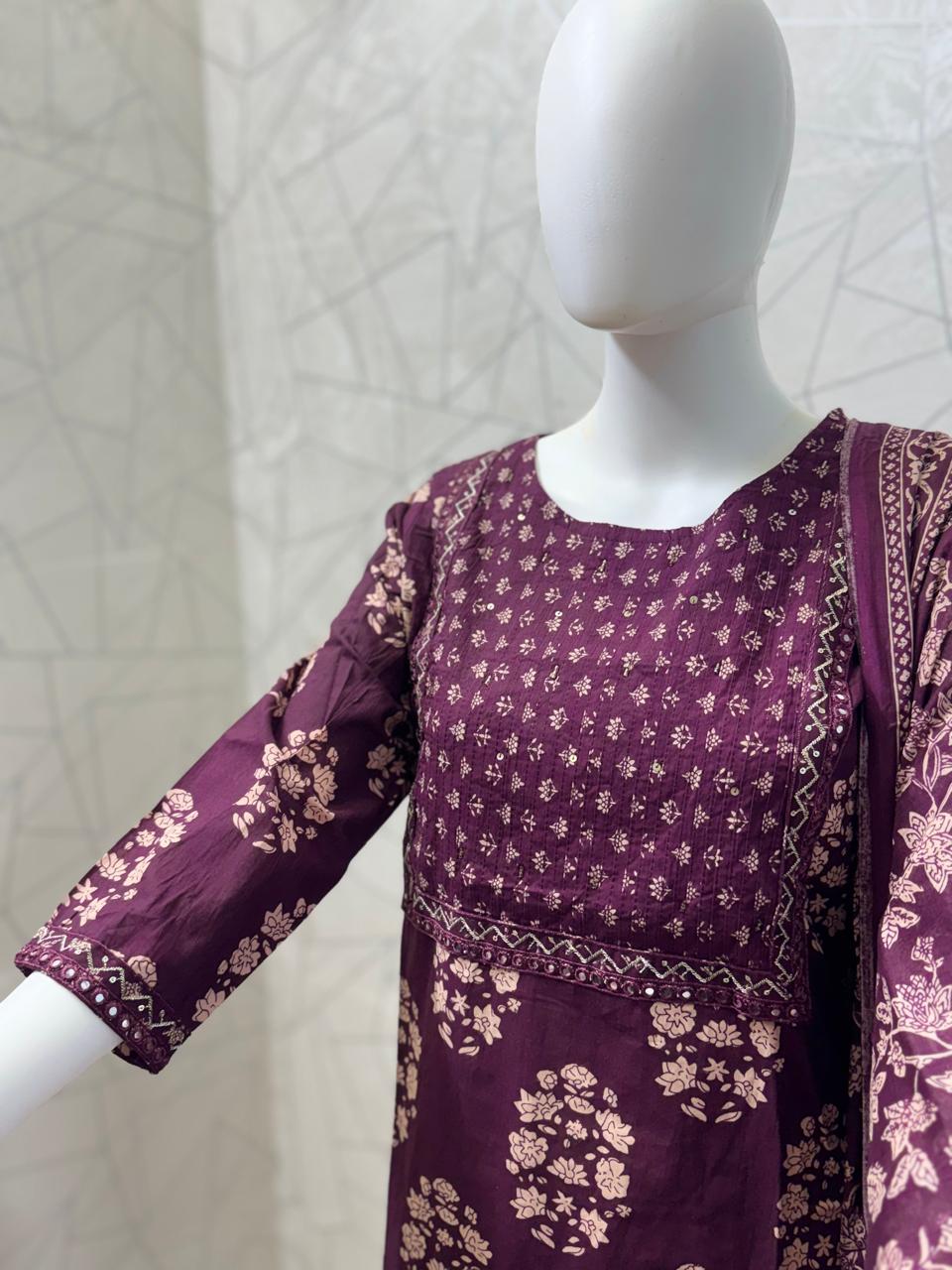 Floral Keepsake Three-Piece Kurta Set