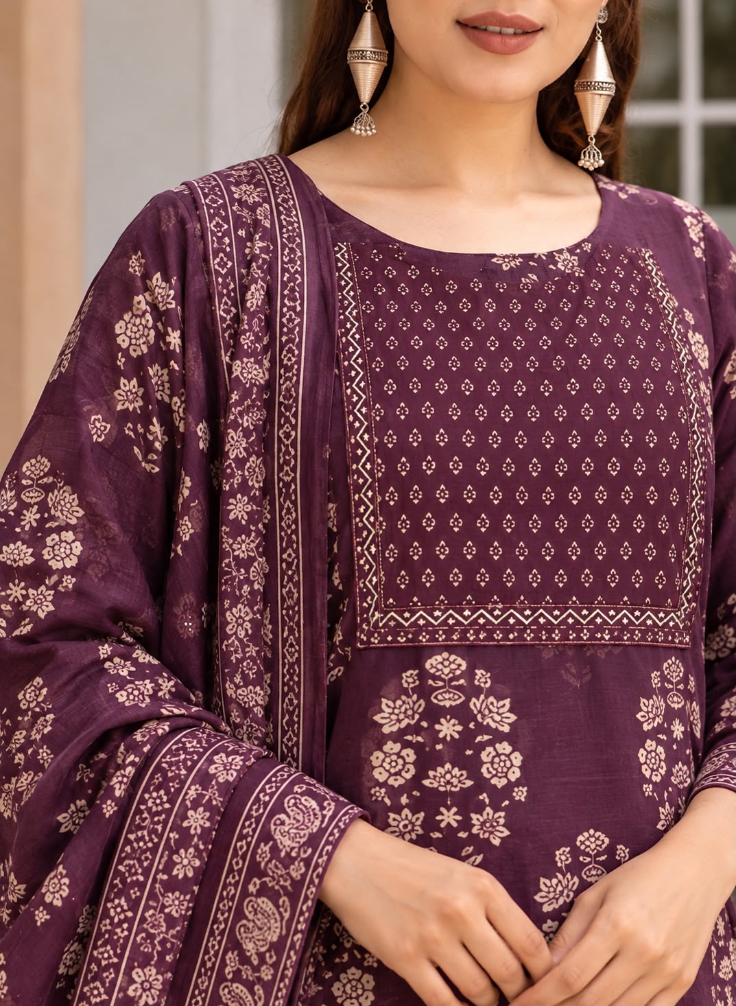 Floral Keepsake Three-Piece Kurta Set