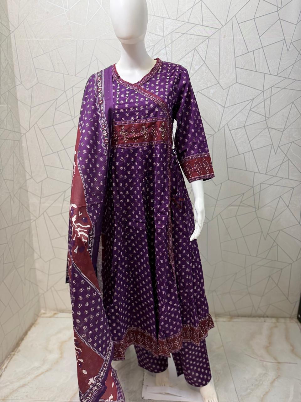 Noor-e-Zar Printed Anarkali Set