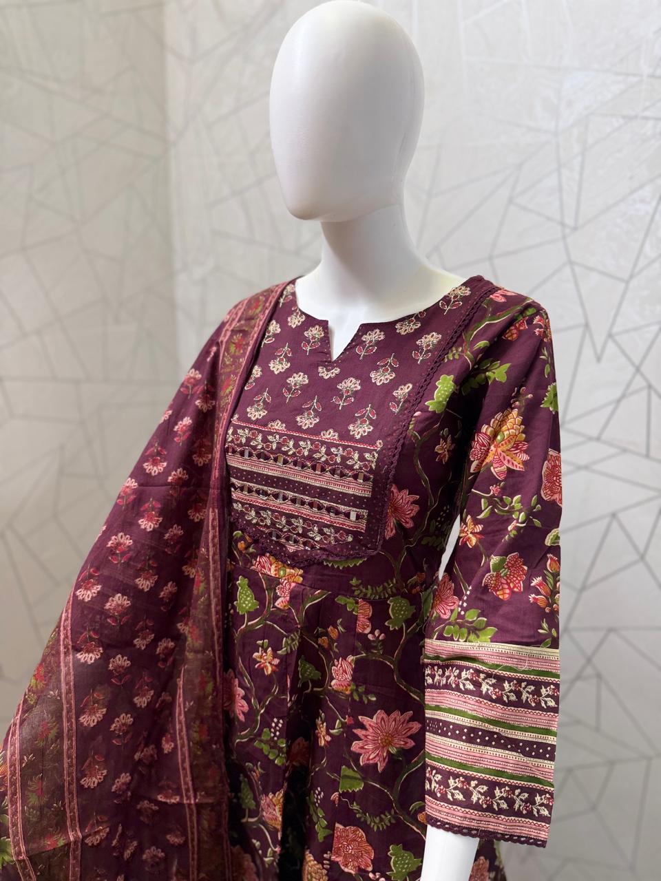 Meher Floral Heritage Anarkali Set